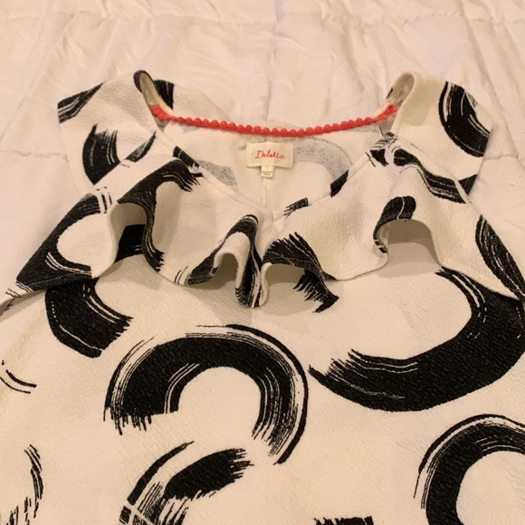 Anthropologie Deletta black and cream top - Picture 3 of 5